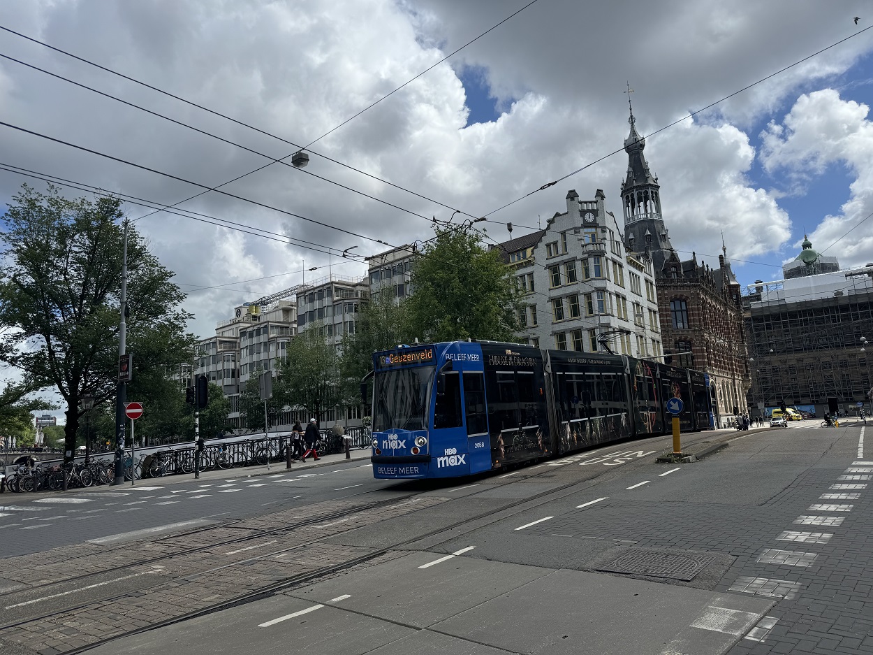 Amsterdam trams public transport