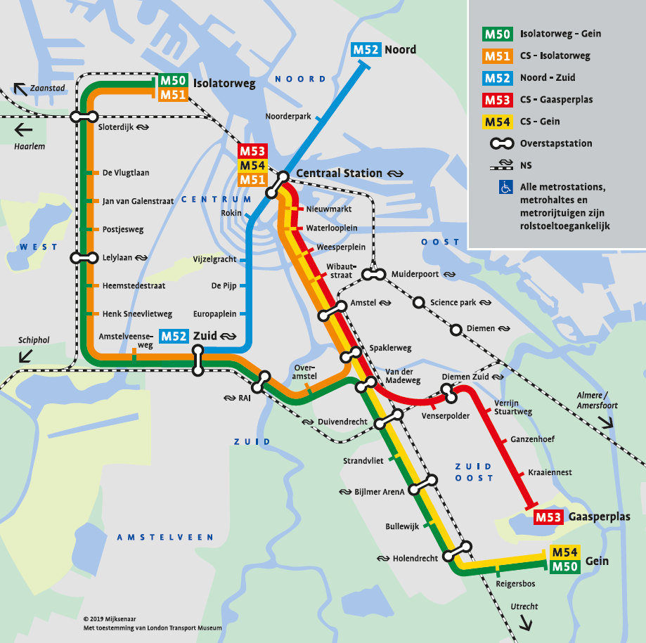 Amsterdam metro: map, tickets, times - Amsterdam Explorer