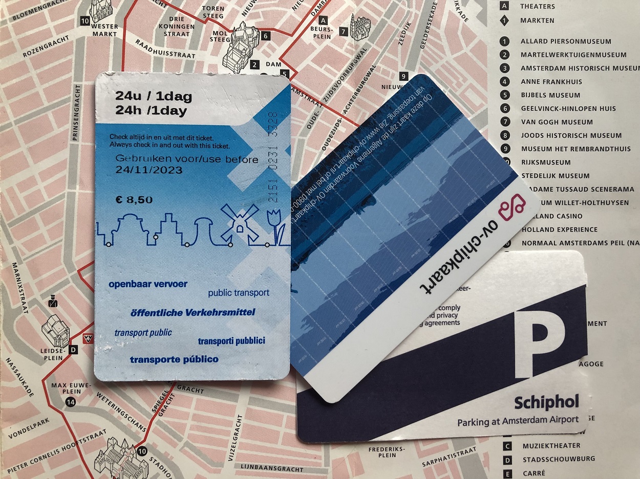 Public transport in Amsterdam (tram, metro, bus) tickets GVB