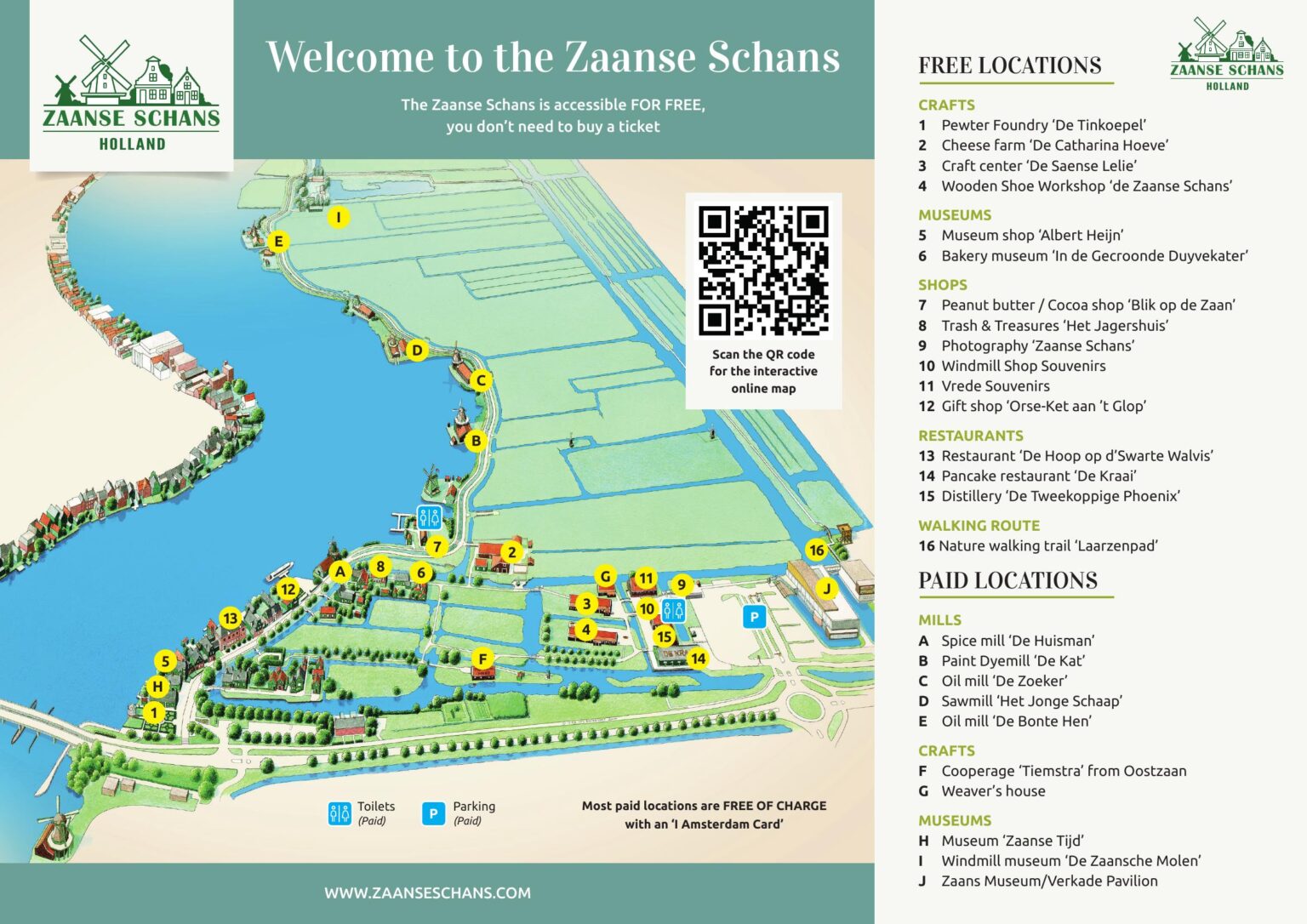 Map of the Zaanse Schans