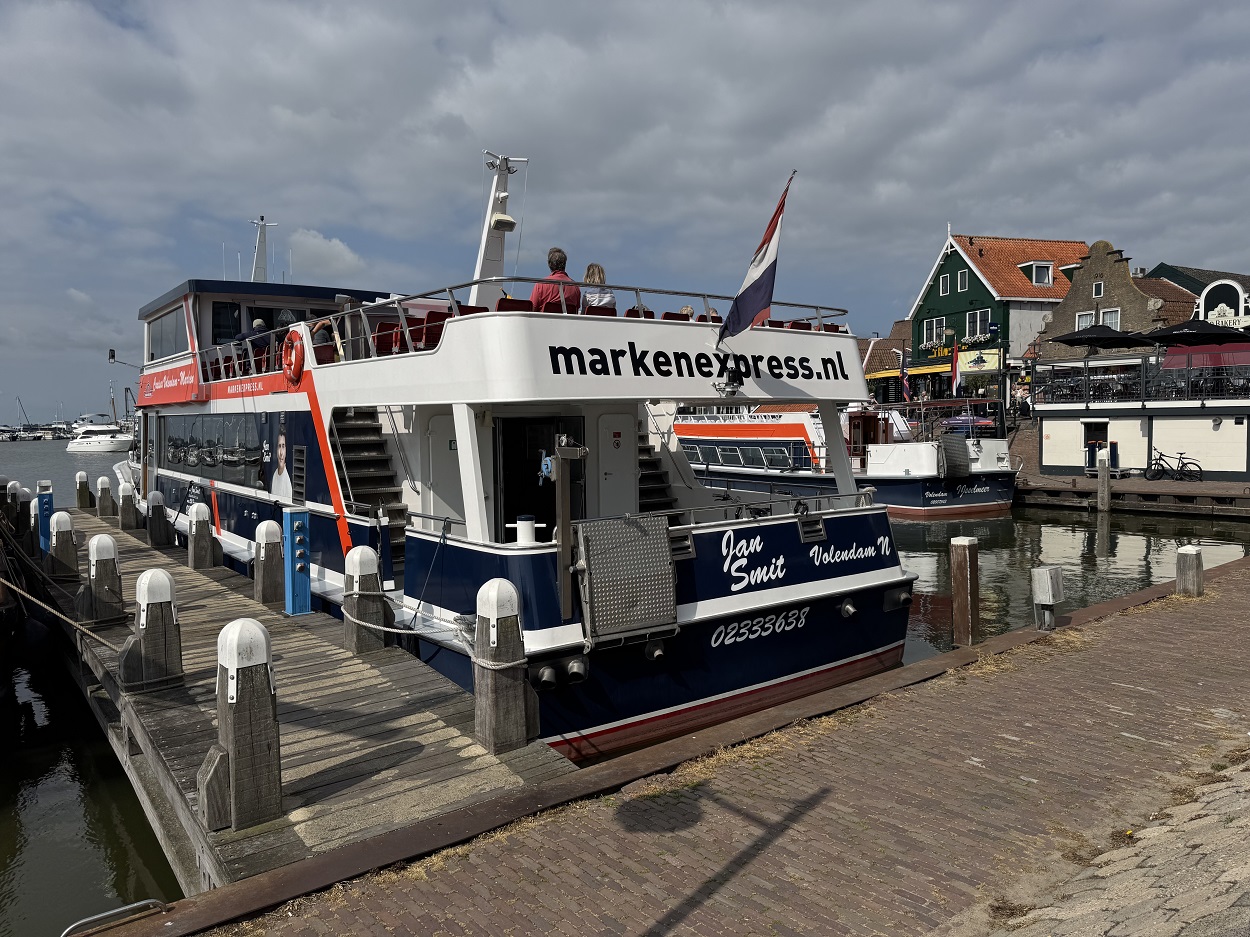 Ferry boat Marken Express departs from Haven 39, Volendam