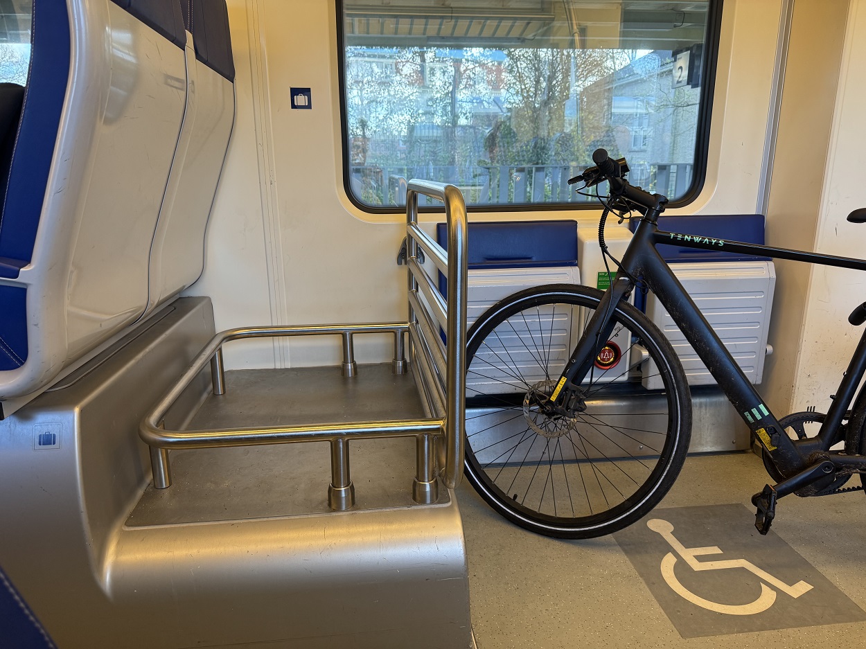 Luggage on the trains in Amsterdam