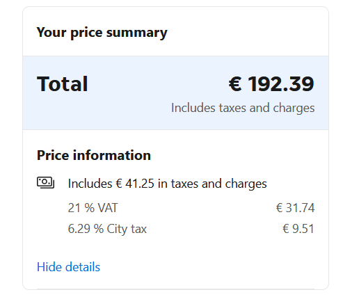 City tax and VAT in the Netherlands