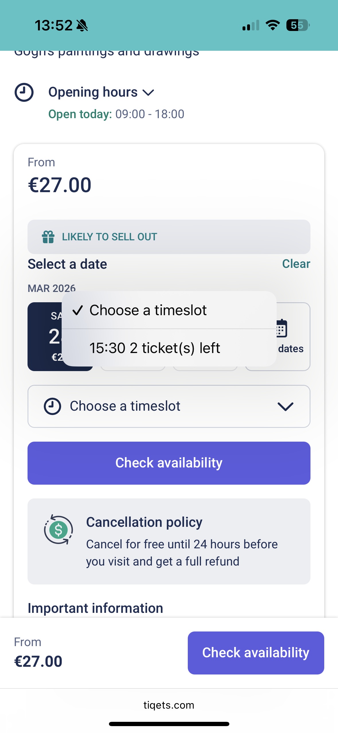 Van Gogh museum tickets sold out, how to buy tickets from resellers