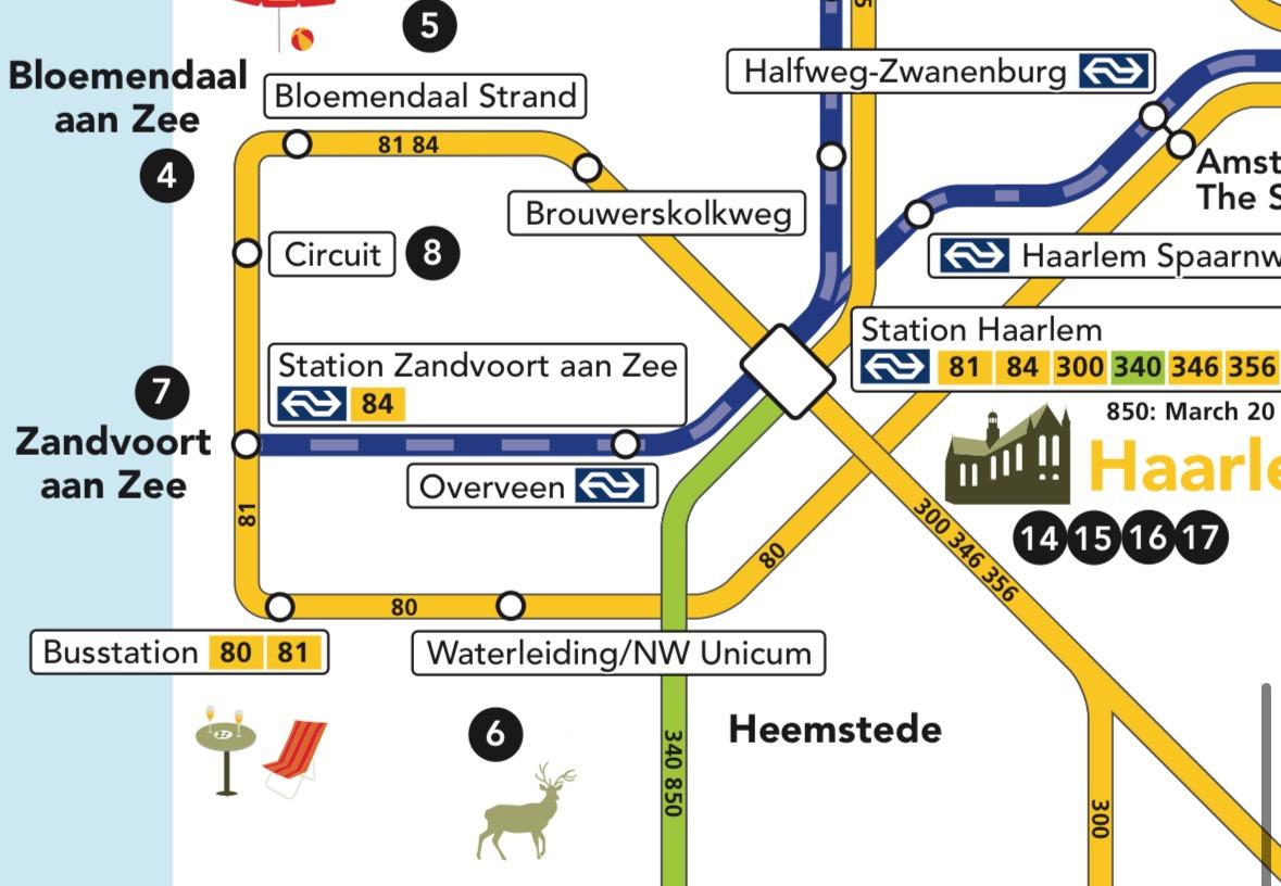 Is Heemstede included in Amsterdam & Region Travel Ticket