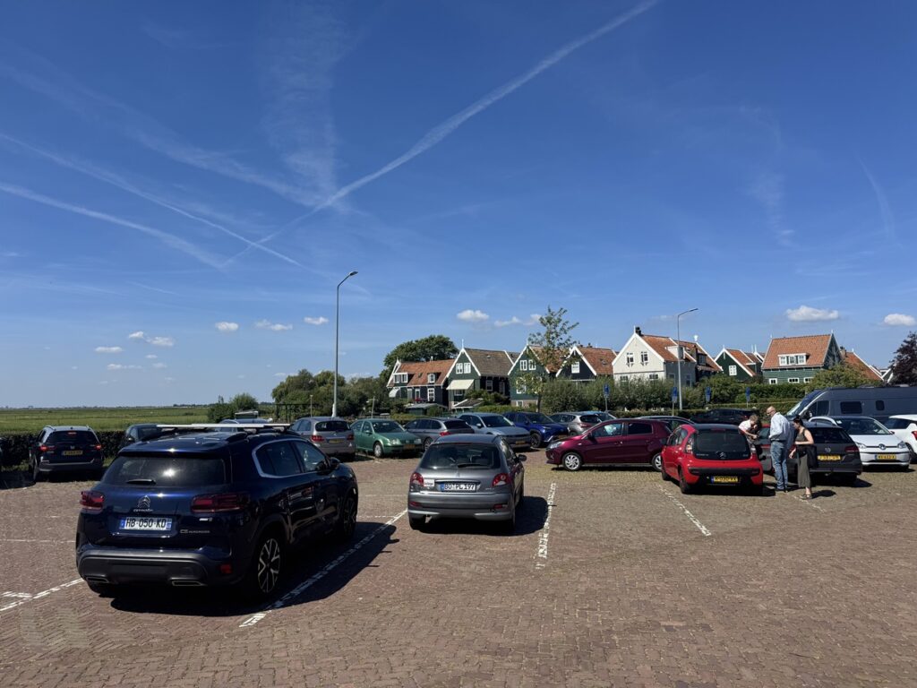 Paid parking lot in Marken